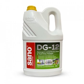 Detergent lichid pentru vase si suprafete multiple 4 litri DG-12 Sano Professional